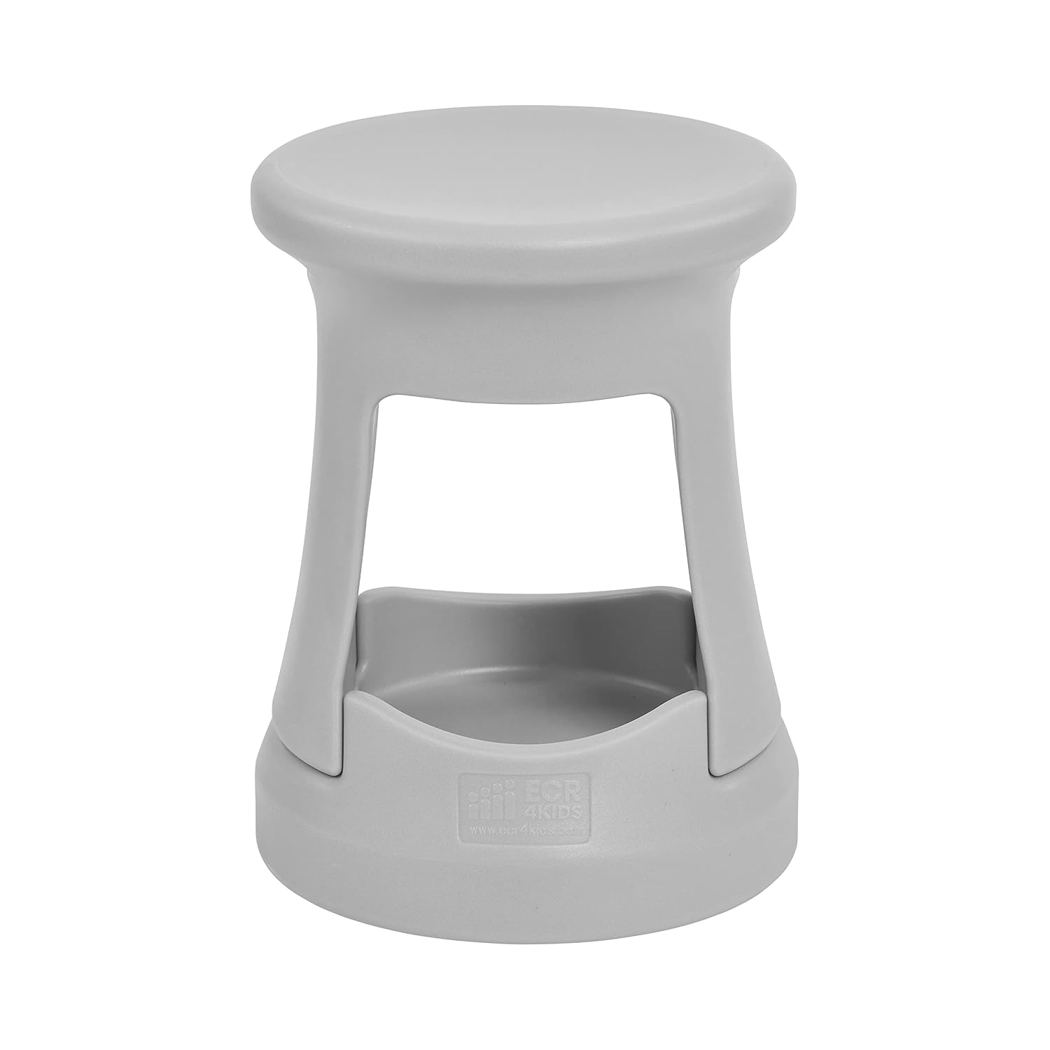 ECR4Kids Active Storage Wobble Stool, 18in Seat Height, Childrens Furniture, Light Grey