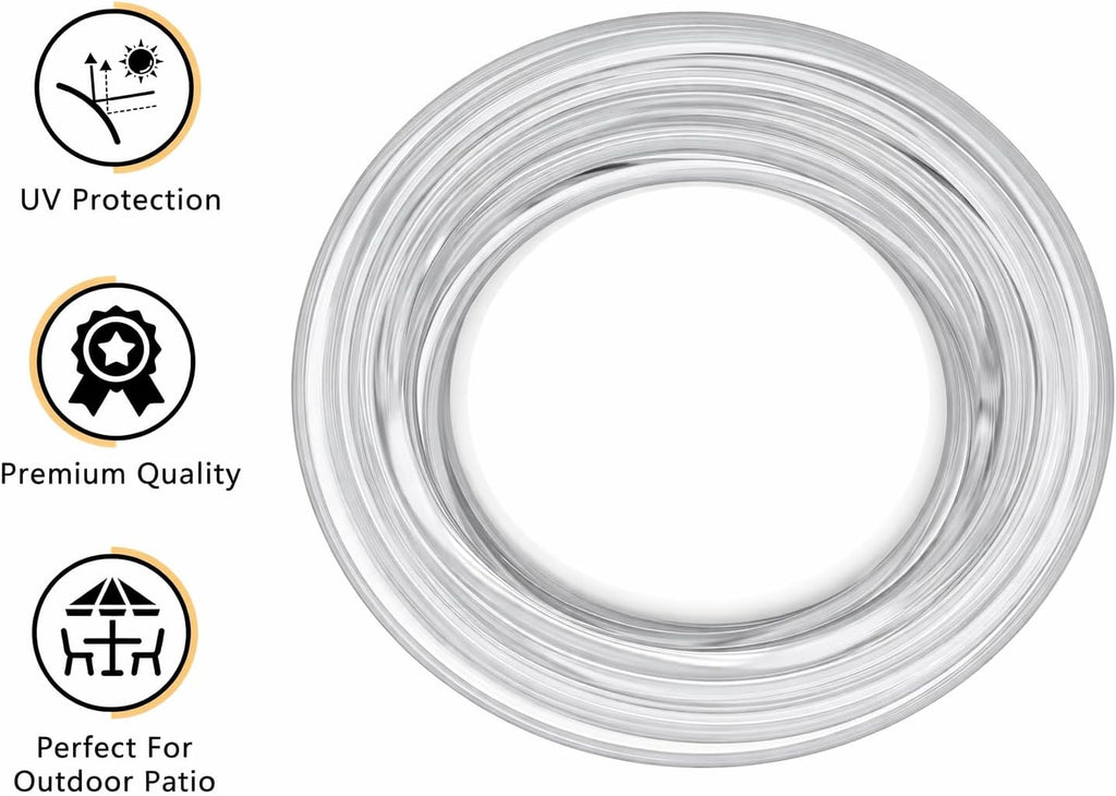 25' Vinyl 1/4" Outdoor Patio Sling Spline Furniture Replacement Awning Cord for Sling Chair Spline Repair