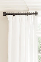 BLASTHOME® Luxury Layers Knob Finials – Fits Only Signature Collection Curtain Rods (Rod Not Included) - Premium Quality, Heavy Metal – Set of Two – Tuxedo Black