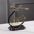 Wine Glass Holder Home Tabletop Wine Glass Holder Vertical Wine Glass Display Rack Inverted Wine Bottle Holder 1 Bottles 4 Wine Glasses High-end Wine Rack