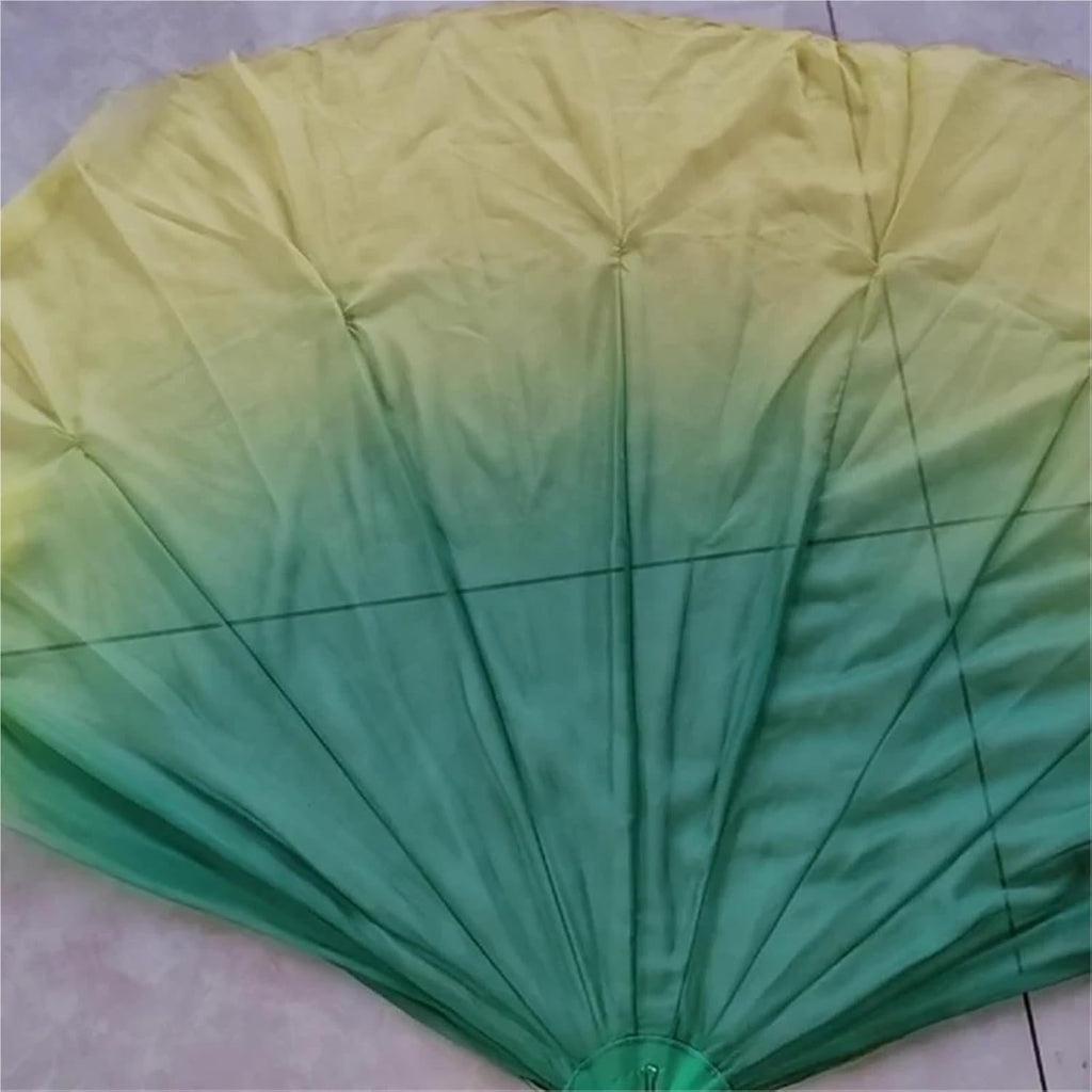 Fishbone Fan 85cm Soft Big Dance Fan Chiffon Foldable Fishbone Flowy Dancer Props Bellydance(Color 1,2PCS)
