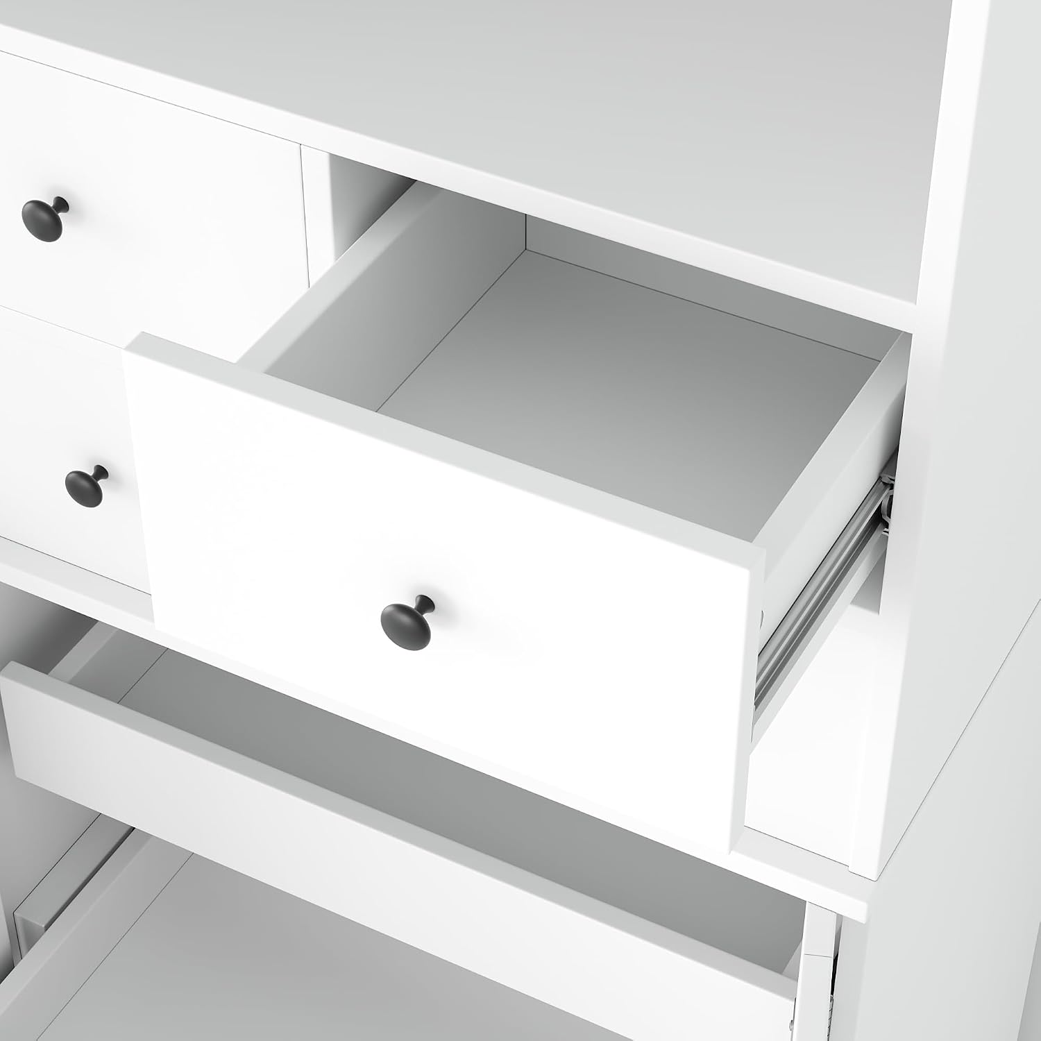 SOFTSEA 75" Tall Kitchen Pantry with 4 Drawers, Kitchen Storage Cabinet with Door Shelves and Pull-Out Trays, Pantry Organizer for Dining Room Office Living Room, White
