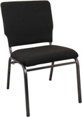 EMMA + OLIVER Black Multipurpose Church Chairs - 18.5 in. Wide