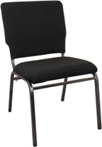 EMMA + OLIVER Black Multipurpose Church Chairs - 18.5 in. Wide