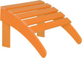 WO Home Furniture Adirondack Ottoman Outdoor Patio Footrest 13.5" Inch Folding Footstool for Outdoor Adirondack Chair (Orange)