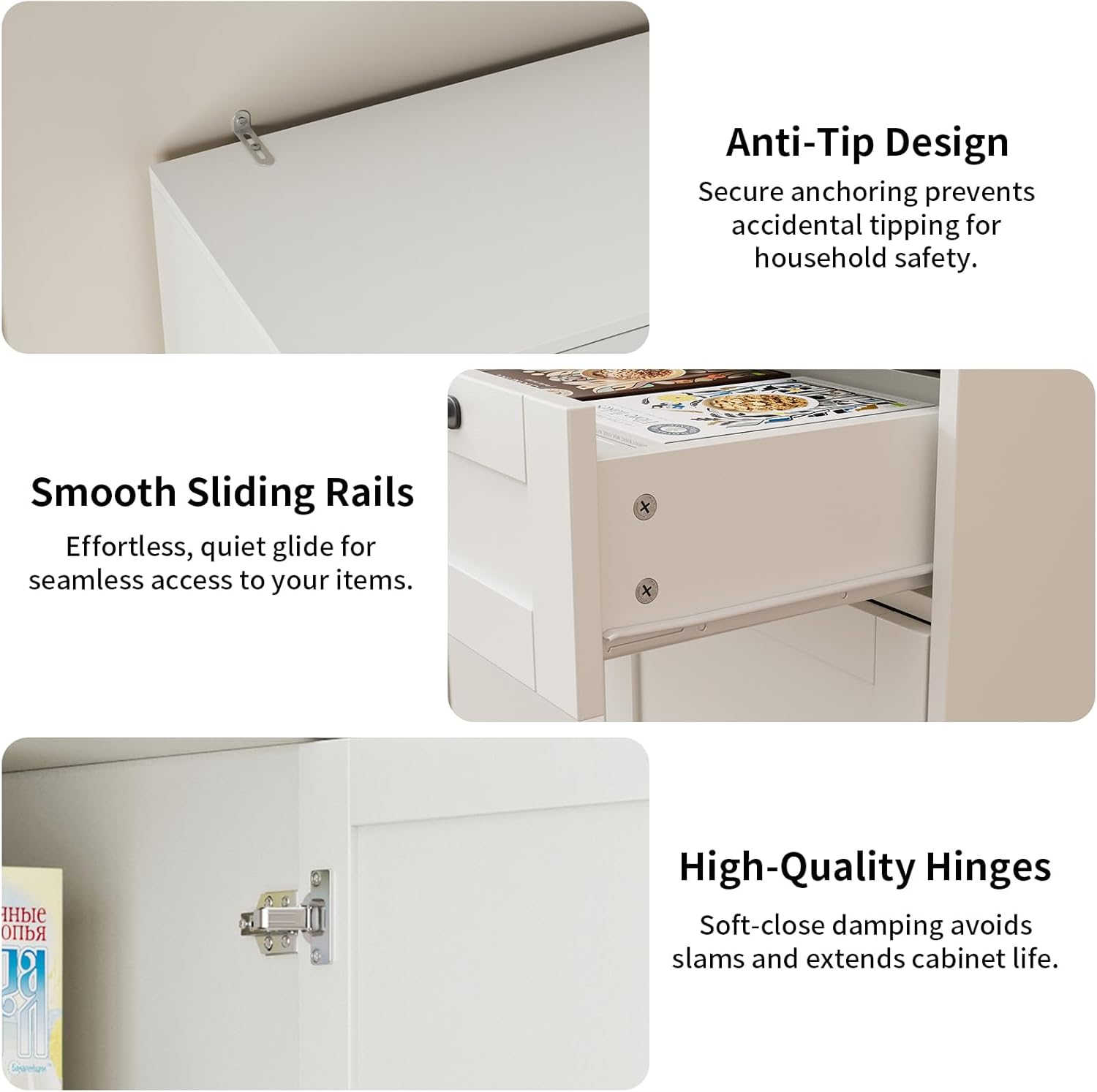 71" Tall Pantry Cabinet with Charging Station, Freestanding Kitchen Pantry Storage Cabinet with Adjustable Shelves & 2 Drawers, Kitchen Hutch with Open Countertop for Dining Room, White