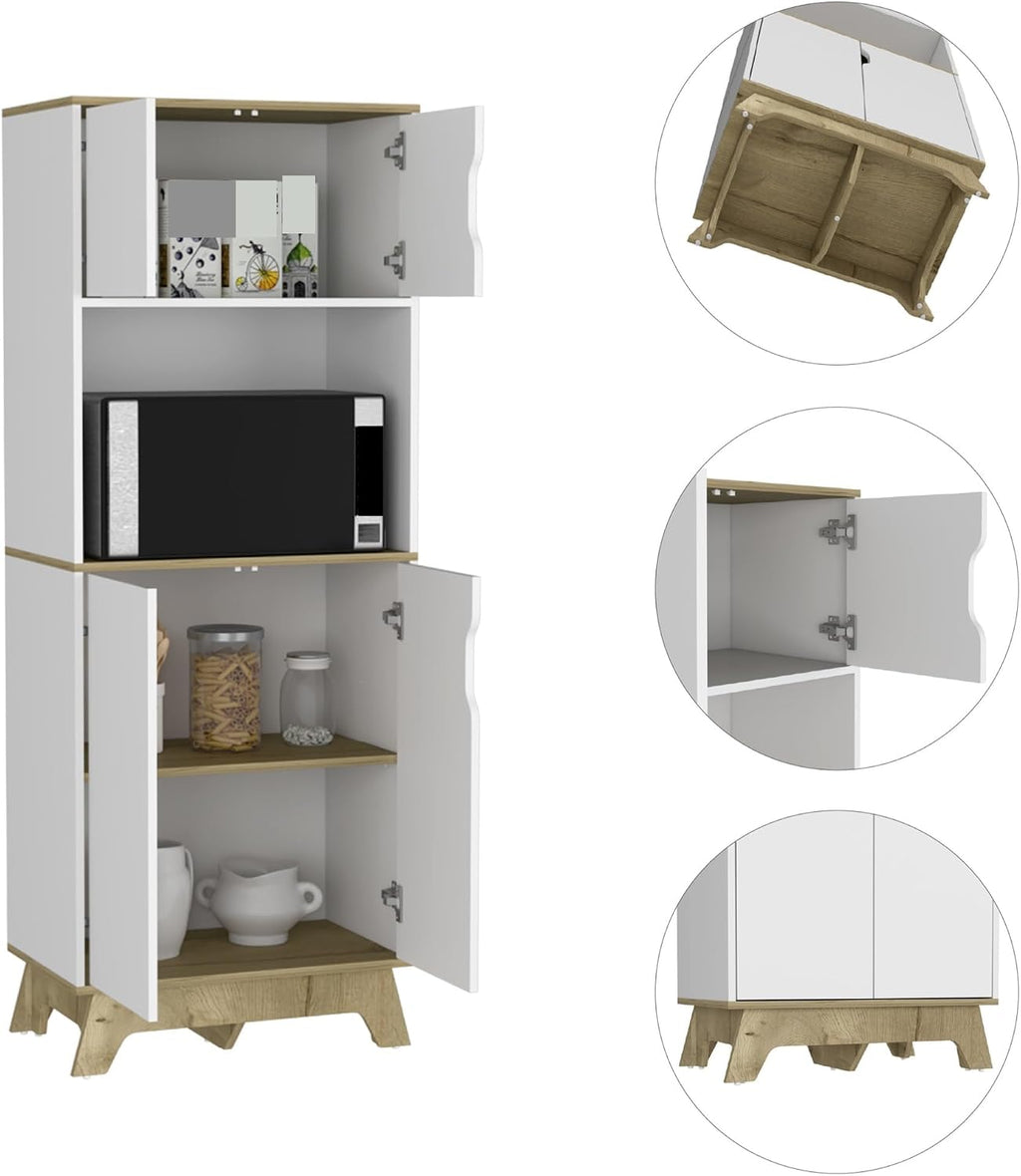 Microwave Pantry Cabinet with Drawer, Storage Sideboard Locker for Kitchen Living Room,for Kitchen Home