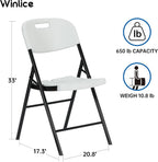 80 Pack Thicker 800 LBS White Folding Chairs, Commercial Grade Folding Chair, Foldable Chairs for Events