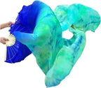 1pair Pure Natural Silk Fan Veils For Belly Dance Sexy 180cm Long For Dancer Show On The Stage
