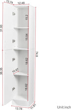 75 Inch Kitchen Pantry Cabinet with 2 Doors and Fixed Shelves, White | White particle board and MDF, kitchen dining room or study, 2 doors, 3 fixed shelves, melamine finish, 13.8 in W, 74.8 in H