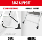 Big RED 3 Step Ladder, Folding Step Stool with Anti-Slip Pedal, Step Ladder 3 Step Folding with Padded Handle for Kitchen, Household, Offices. 400 lb Capacity