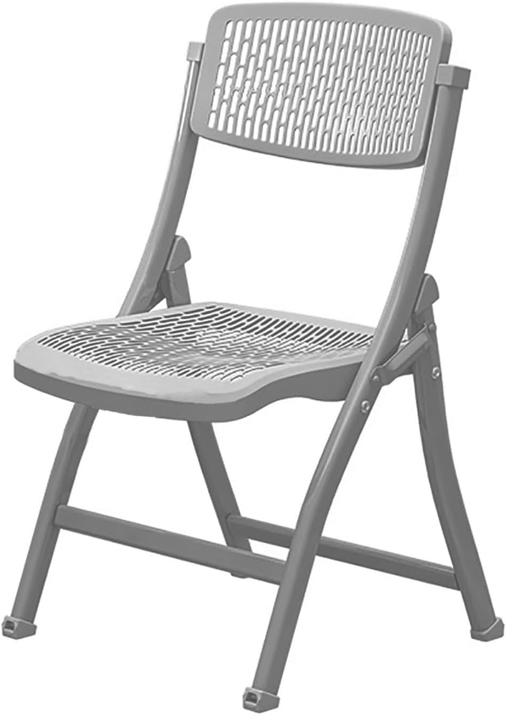 JSWHYBD PP Plastic Folding Chair Lightweight Folding Chair Easy to Fold and Store Comfortable and Durable Strong Load-Bearing Capacity Suitable for Parties Families and Offices(Grey)