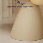 Resin Small Coffee Tables for Living Room Accent End Table Nightstand Bedside Table Snack Tray for Home Lightweight(Beige)