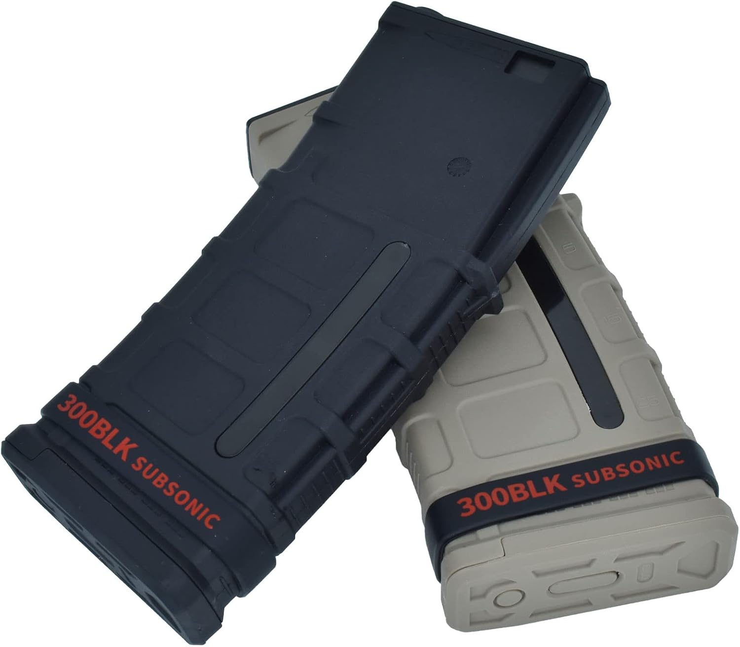12 Pack Miaozhun 300 BLK Subsonic Magazine Marking Bands .300 Blackout Subsonic Magazine Caliber Identification(Black-Red)