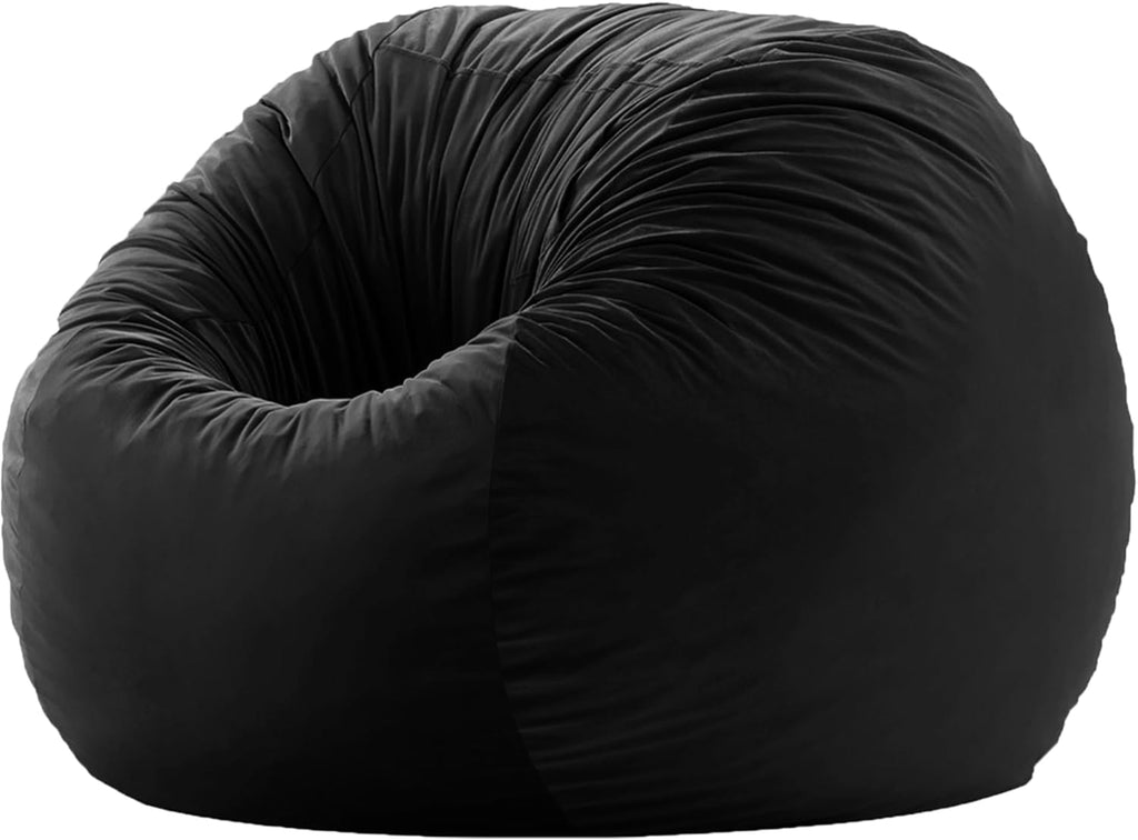 ZurNesfure Bean Bag Chairs for Adults 3FT Large Bean Bag Chair Memory Foam Filled Lazy Sofa with Removable Washable Cover Beanbag for Living Room Bedroom Dorm (Black, Medium)