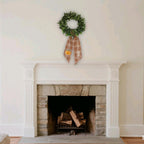 Autumn Door Wreath Sash Embroidered with White Letters and Pumpkins On A Plaid Wreath Sash Ideal for Housewarming Gifts, Autumn Thanksgiving, Halloween, and Christmas Porch Decorations -M