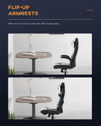 Vnewone Computer Gaming Chair Office PC Ergonomic Executive Desk Racing Rolling Swivel Task PU Leather with Lumbar Support Headrest Adjustable Armrest Massager, White