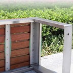 Patio Benches for Outdoors Outdoor Leisure Bench Stainless Steel Park Rest Street Double Seat Garden Benches for Outdoors