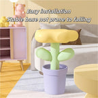 Creative Resin Flower-Shaped Side Table, Distinctive End Table for Apartment Decor, Funky Coffee Table, Cute Small Nightstand for Bedroom, Living Room(Yellow)