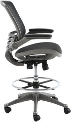 Harwick Evolve All Mesh Heavy Duty Drafting Chair, Gunmetal Finish