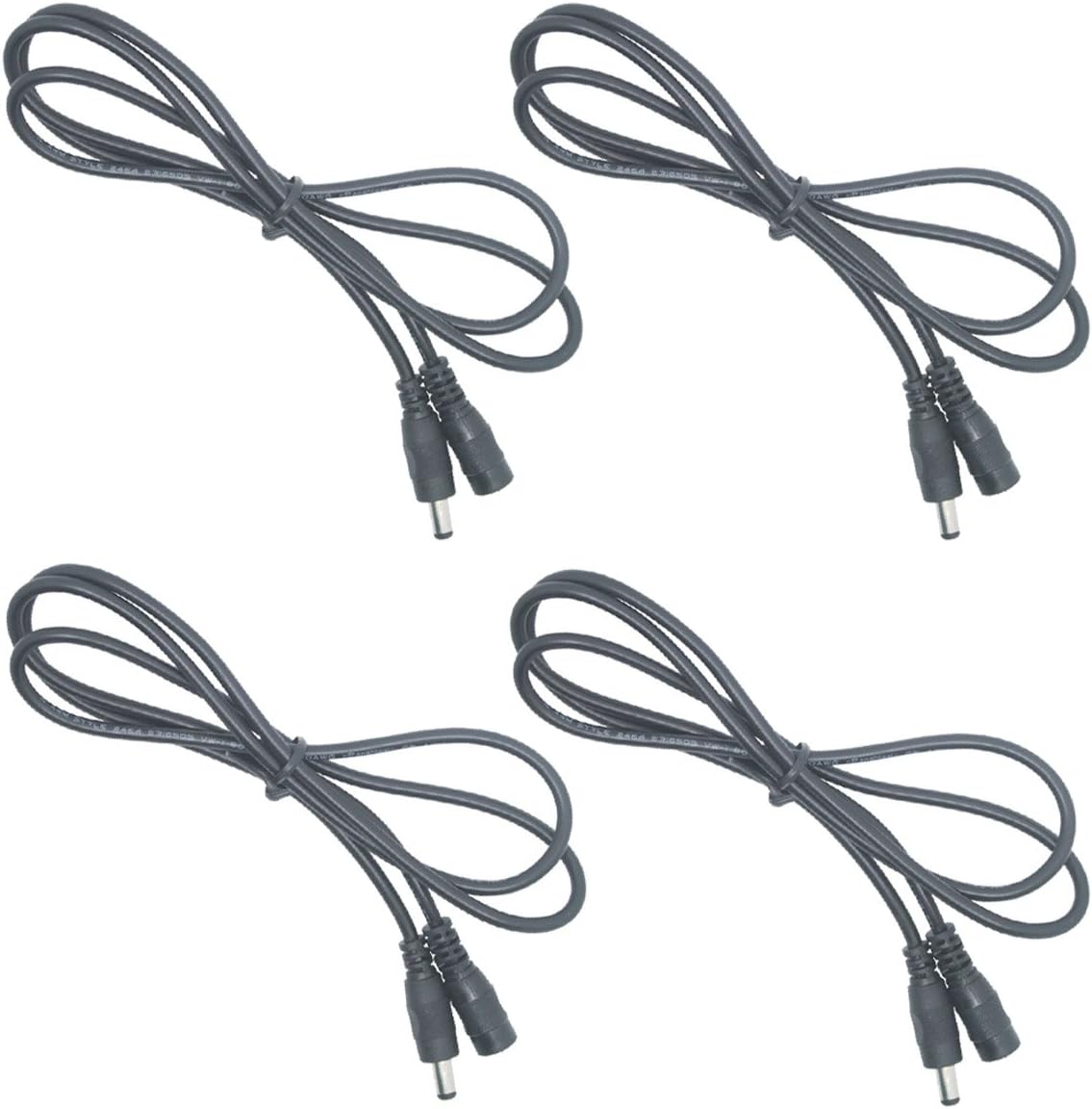 Litever Extension Cable 20 awg 3.3 ft, Designed for Litever LL-008 Series Under Cabinet Lights. 5.5mm x 2.1mm Plugs, Male to Female, for 5~24VDC LED Light Strips, CCTV; for Maximum 3A or Less