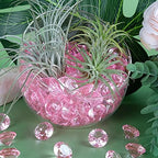Acrylic Diamond Fake Gems Vase Filler, Babenest 240pcs 3/4 Inch Faux Diamonds Crystals Jewels for Table Scatters Wedding Party Event Arts & Crafts Birthday Decoration Favor (Pink)