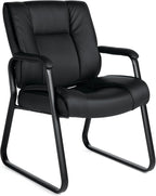 Offices To Go Luxhide Guest Chair, Black (OTG2782)