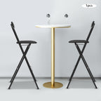 Folding Stool, Foldable Stool Chair, Portable Folding Stool, Tall Folding Chair, Foldable Bar Chair, for Kitchen, Shop, Cafe, Dining Room, Black