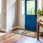 Baccessor Summer Pool Doormat 17x36 Inch Long, Welcome to Our Pool Tropical Poolside Low Profile Door Mat Non-Slip Rubber Backing for Floor Entrance Seasonal Outside Patio Porch Home Decor