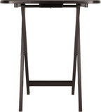 Winsome Corbett Set of 2 Oversized Foldable Snack Tables, Easy to Store Portable Fold Up Table Set for Kitchen, Living Room TV Dining, Crafts, Puzzles, Work From Home
