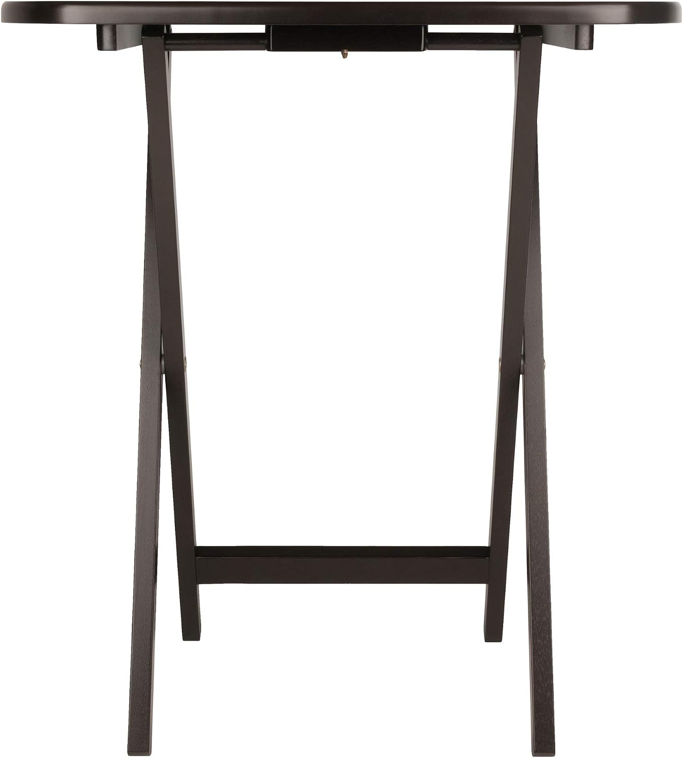 Winsome Corbett Set of 2 Oversized Foldable Snack Tables, Easy to Store Portable Fold Up Table Set for Kitchen, Living Room TV Dining, Crafts, Puzzles, Work From Home