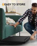 TV Tray Table, XL PRO TV Dinner Tables, 16.9 x 22 x 29.1inch Folding Desk with Cup Holder and Tablet Slot, Adjustable Couch Desk with 6 Height & 3 Tilt Angle Adjustments, Laptop Desks, Black