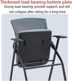 Folding Chair with High Resilience Sponge Backrest Extra Wide Ergonomic Bionic Curved Back Streamlined(C)