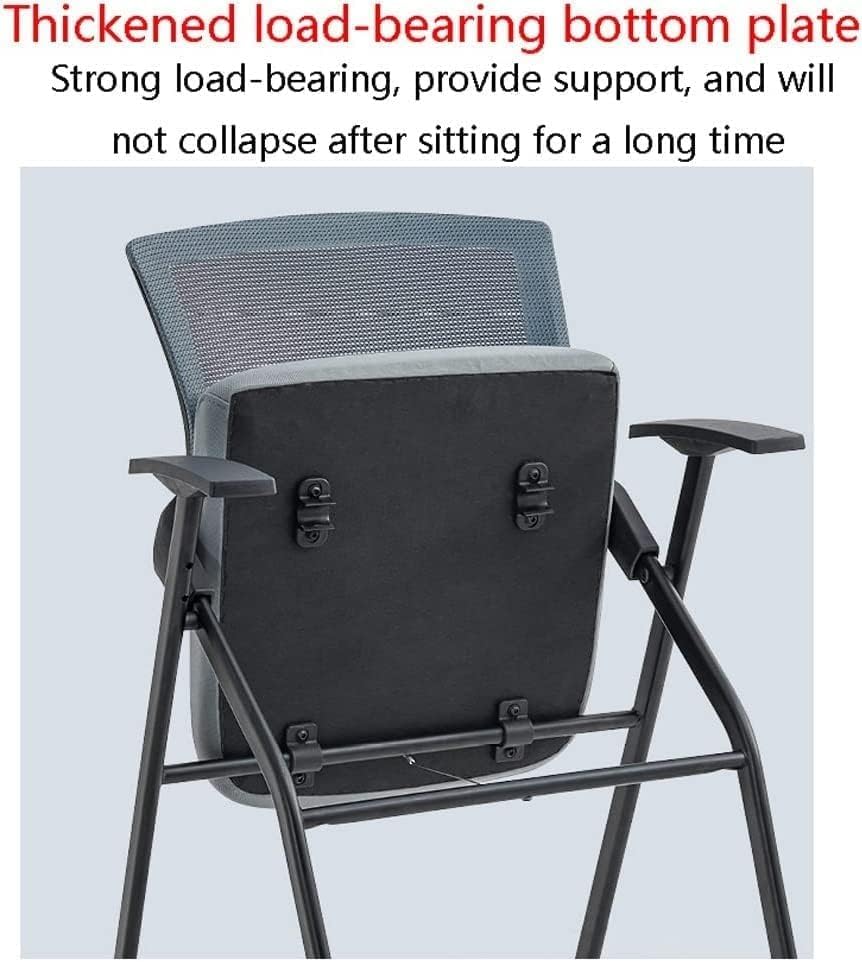 Folding Chair with High Resilience Sponge Backrest Extra Wide Ergonomic Bionic Curved Back Streamlined(C)