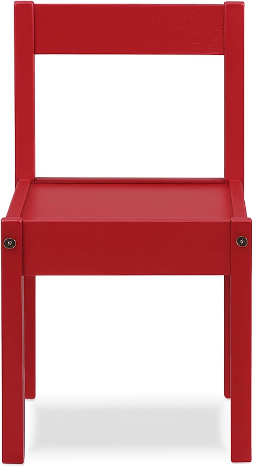 Olive & Opie Gibson 3-Piece Dry Erase Kids Table & Chair Set, Red