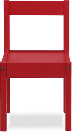 Olive & Opie Gibson 3-Piece Dry Erase Kids Table & Chair Set, Red
