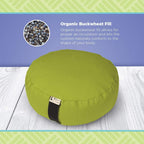 Bean Products Hemp Zafu Meditation Cushion for Sitting on Floor, Hemp Yoga Pillow, Zafu Meditation Pillow, Zen Seiza Kneeling Prayer Pad Support - Made in USA - Round Natural