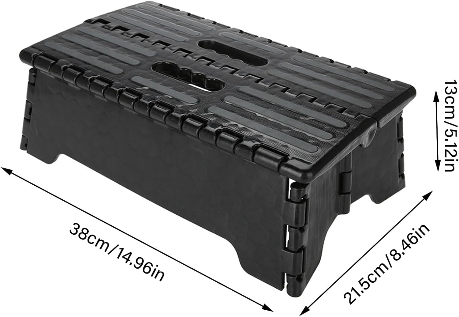 Folding Step Stool Step Stool Holds Up to 300 lb Plastic Foldable Step Stools Non Slip with Carry Handle Collapsible Stool for Kitchen, Bathroom or Bedroom