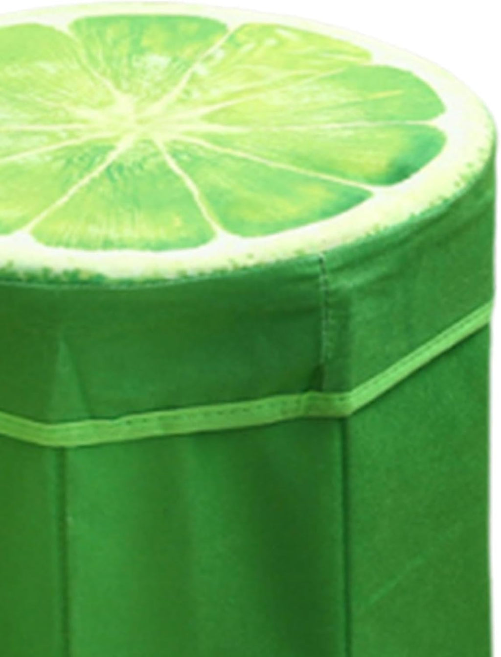 Folding Storage Ottoman Foot Rest Stool Toy Storage Box Seat Chest for Bedroom Office, Lemon