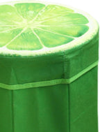 Folding Storage Ottoman Foot Rest Stool Toy Storage Box Seat Chest for Bedroom Office, Lemon