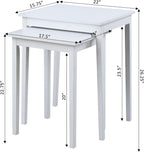 Convenience Concepts American Heritage Nesting End Tables, White