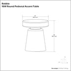 SIMPLIHOME Robbie Accent Table - 16 inch Wide Solid Mango Wood End Table in Distressed Aged White, Boho Contemporary Rustic Side Table for Living Room or Bedroom with Multipurpose Function, Assembled