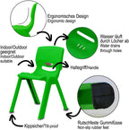 Jamara Smiley Children's Chair up to 100 kg Green Stackable Robust Plastic Suitable for Indoor and Outdoor Use, Acacia