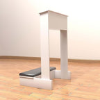 Prayer Kneeler Bench 20x16.5x33In Prayer Table Prayer Bench Stool with Shelf and Cushion Pad Church Pulpit Kneeling Chair Meditation Bench Stool(White)