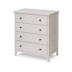 Sorelle Furniture Farmhouse 3-Piece Nursery Set with 4-in-1 Convertible Crib, 4-Drawer Dresser, and Changing Table with Shelves, Baby Furniture Made of Wood, Non-Toxic Finish-Weathered White