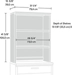 Sauder Aspen Post Commercial Office Hutch, in a Pebble Pine Finish