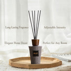 Airkeep Reed Diffuser Set, Cedar Wood 5.1 fl oz (150 ml), Long Lasting Home Fragrance with Reed Diffuser Sticks, Decorative Room Diffuser for Bathroom, Bedroom, Living Room & Office