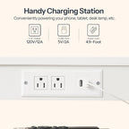HOOBRO Side Tables Set of 2 with Charging Station and USB Port, Small End Tables for Small Space, 3-Tier Nightstands with Adjustable Shelf, for Living Room, Bedroom, White WW112BZP201