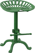 Carolina Chair & Table Adjustable Iron Tractor Seat Barstool (Green)