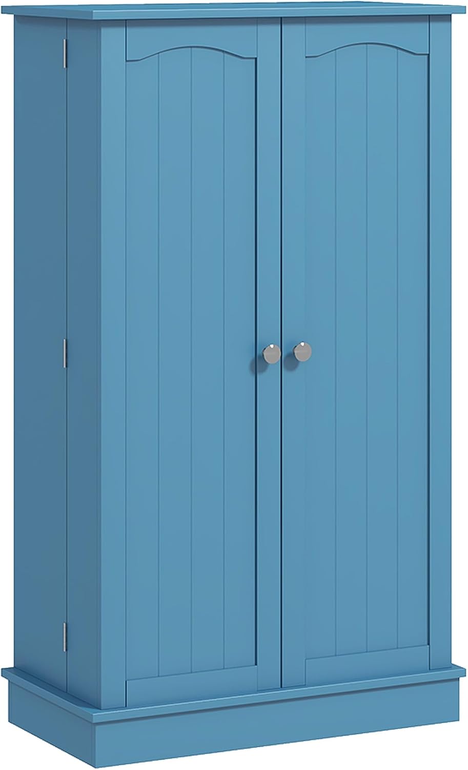 Storage Cabinet, 41" Kitchen Pantry with 12 Door Shelves and Adjustable Shelving, Double Doors, Blue